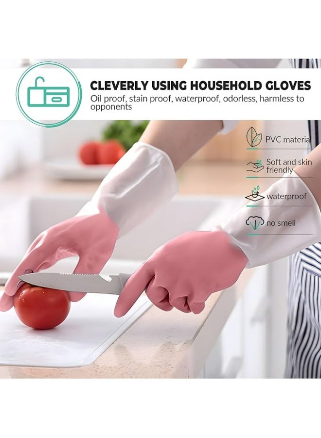 Hugifts Dishwashing Gloves, Reusable Cleaning Dish Gloves, Non Slip Grip for Kitchen and Household - Image 3