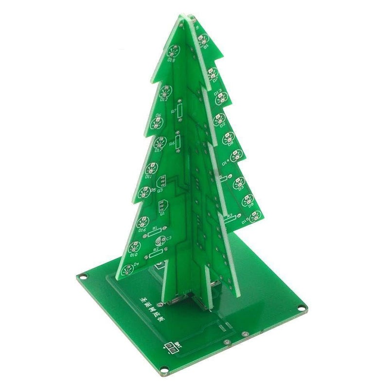 DIY 3D Christmas Tree LED Kit With Red Green Yellow RGB Flashing Lights Electronic Circuit Fun Suite - Image 5