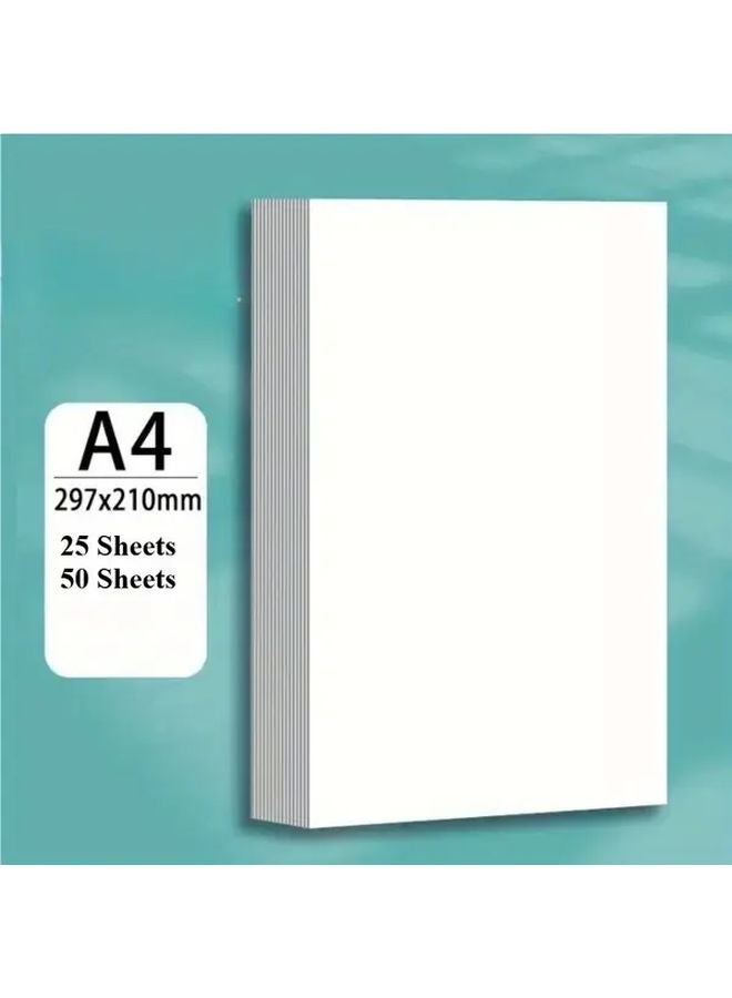 50 ورقة من الورق الأبيض مقاس A4 للطباعة والرسم ومستلزمات المكتب والمدرسة - Image 2