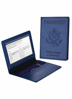Passport Card Holder, PU Leather Passport Holder with Vaccine Card Slot, Waterproof, Passport Cover Case Protector for Women Men