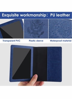 Excefore Passport Card Holder, PU Leather Passport Holder with Vaccine Card Slot, Waterproof, Passport Cover Case Protector for Women Men  - Image 2