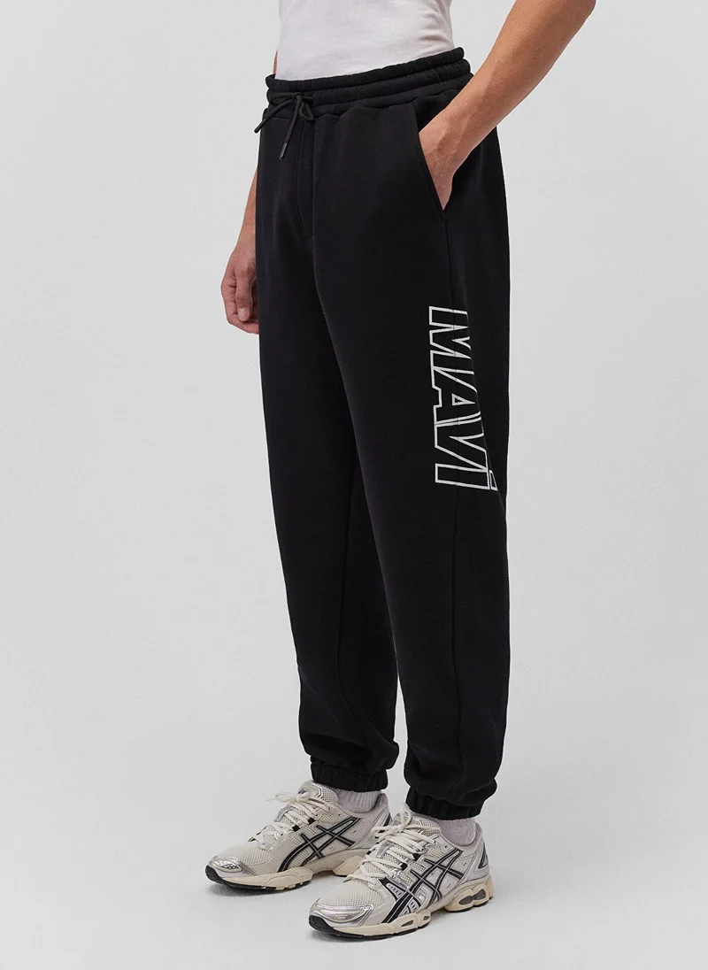 MAVI Mavi Logo Printed Black Sweatpants