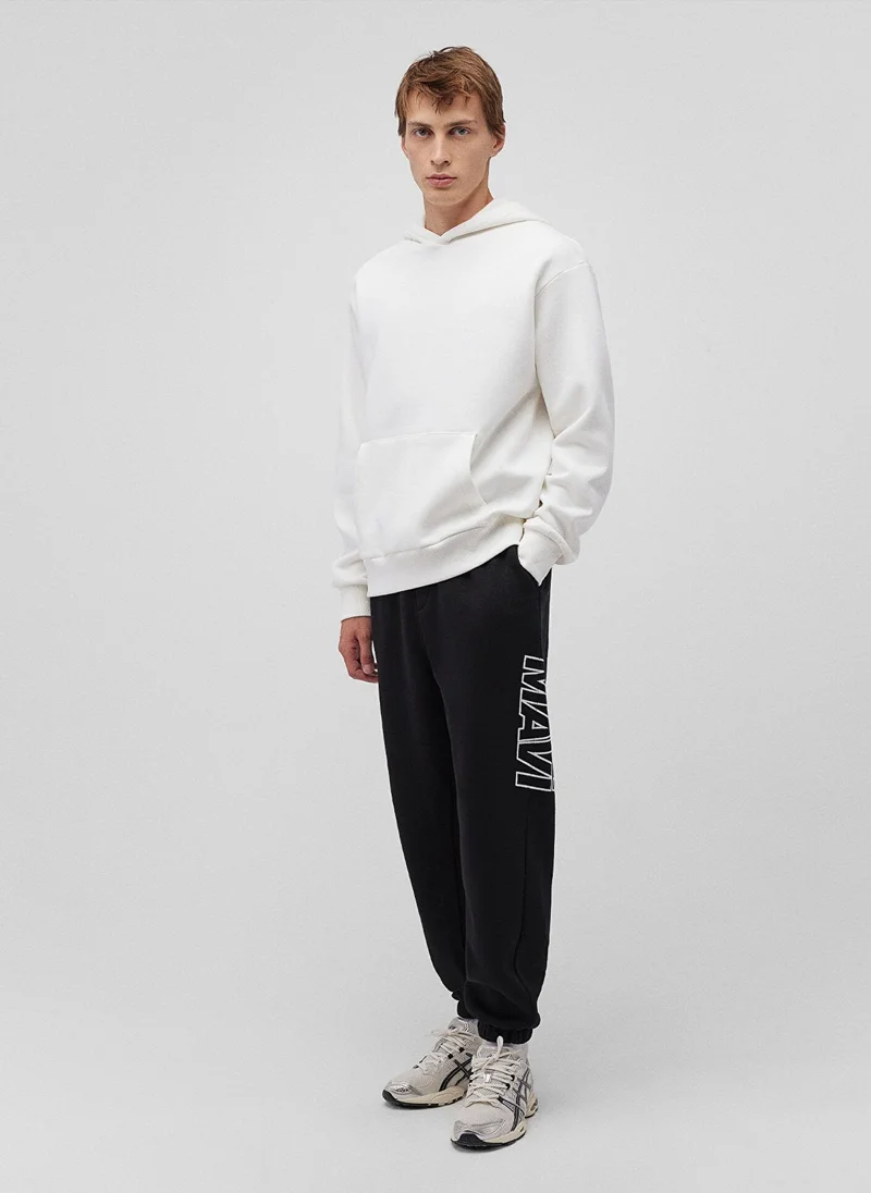 مافي Mavi Logo Printed Black Sweatpants