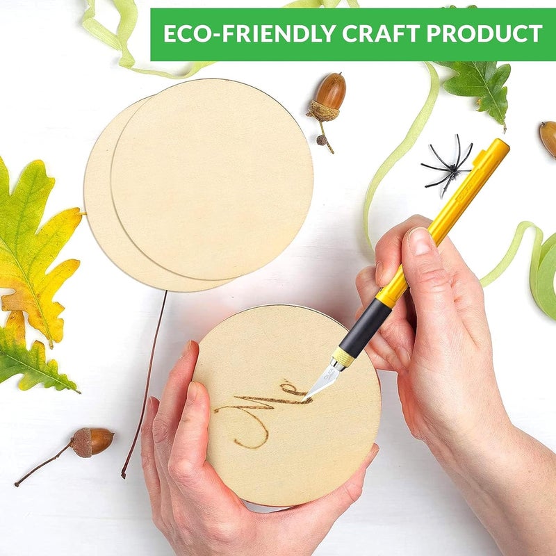 BerryBox 8 x 8 inch Round MDF Boards for Art and Craft, Wood Round MDF Sheets for Craft Work, DIY MDF Cutouts 3mm Thickness (10) - Image 2