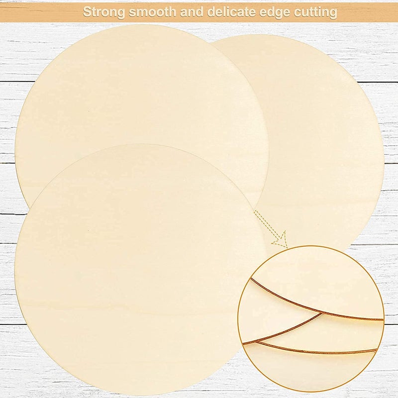 BerryBox 8 x 8 inch Round MDF Boards for Art and Craft, Wood Round MDF Sheets for Craft Work, DIY MDF Cutouts 3mm Thickness (10) - Image 3