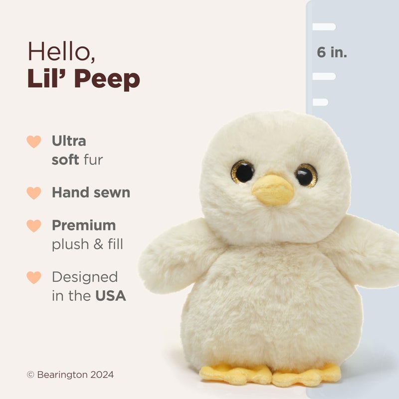 Bearington Collection Bearington Lil’ Peep The Yellow Small Plush Chick Stuffed Animal, Adorable, Soft and Cuddly, Great Gift for Kids of All Ages, Birthdays, Holidays and Special Occasions, 6 inches  - Image 2