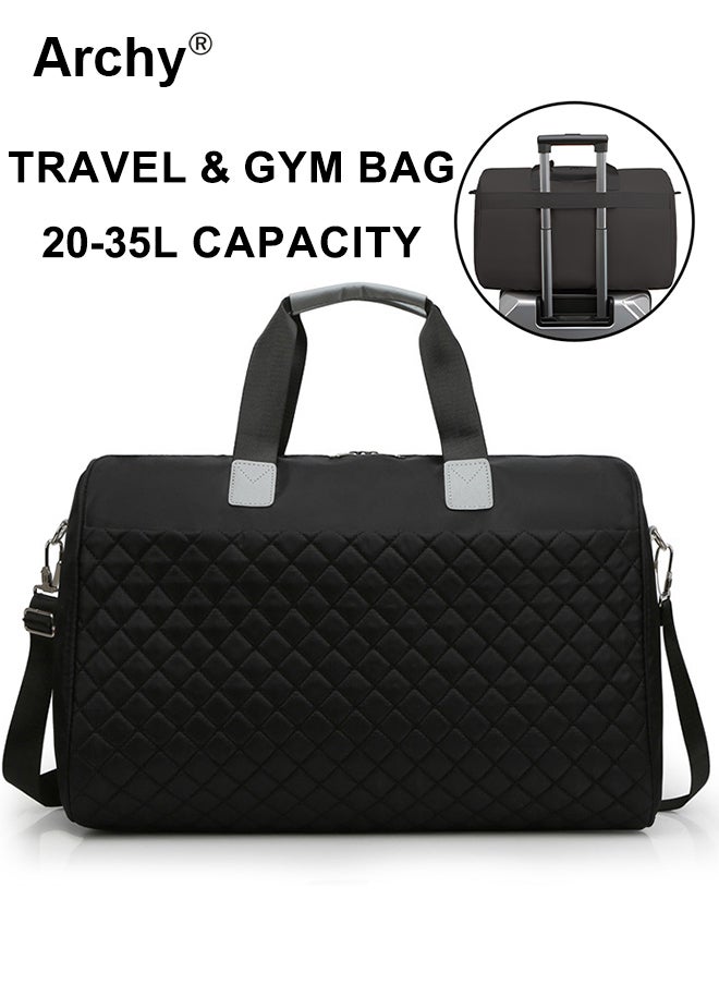 Archy Quilted Travel Duffel Bag Large Capacity Lightweight Waterproof Oxford Fabric Multipurpose Shoulder Luggage Bag for Fitness Sports Training Trip Unisex - Image 1