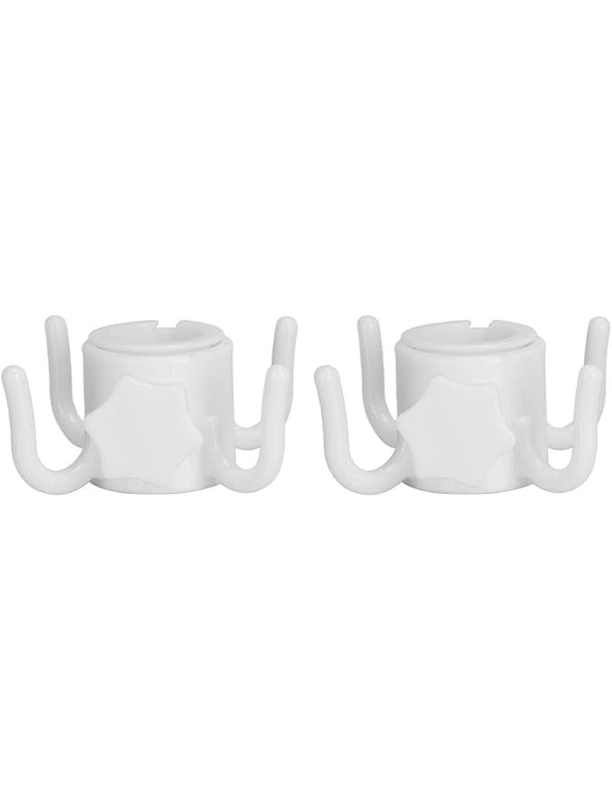 White Umbrella Hanger With 4 Prong Towel Hat Sunglasses Holder Universal Fit 1 0 1 3 Inch - Image 1
