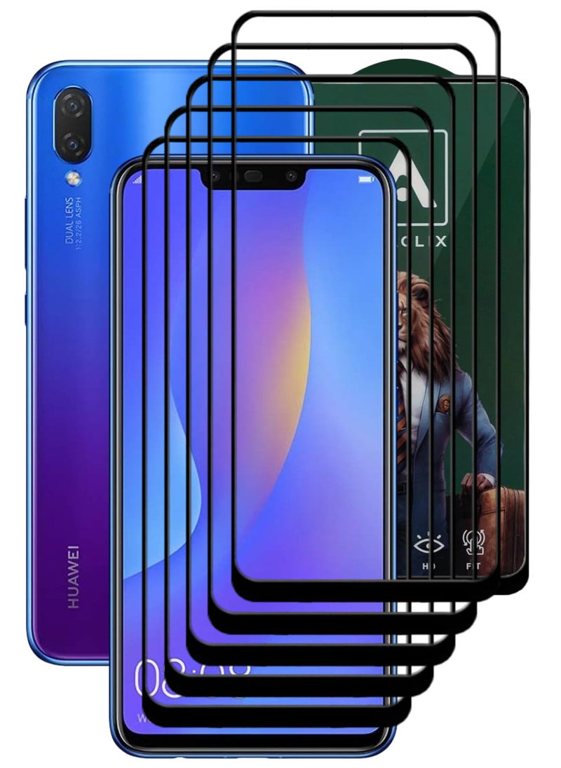 ACLIX 5 Pieces Antistatic ESD Dustproof Premium Quality High Definition Tempered Glass Screen Protector Designed For Huawei nova 3i - Image 1