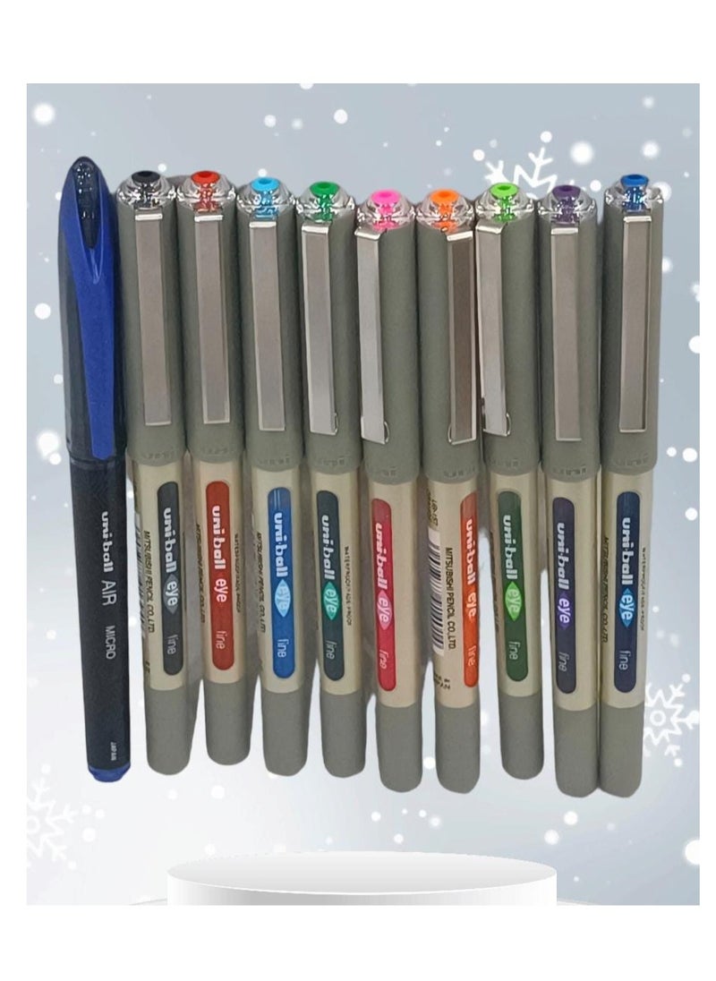 Uniball Uni-Ball Multi-Colour Fountain Pen Set,  10 Pens  - Image 1