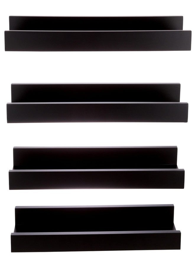 كيرا جريس أرفف كييرا جريس إيدج الخشبية العائمة - 23 بوصة، أسود، عبوة من 4 أرفف - أرفف إطارات صور مثبتة على الحائط للمنزل، الغرفة، المكتب - Image 4