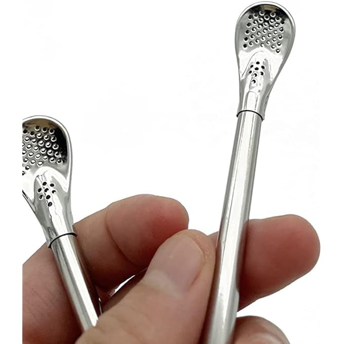 تيلاند حصيرة شرب متينة من الفولاذ المقاوم للصدأ مع فلتر غير قابل للإزالة لأوراق الشاي السائبة 125 سم - Image 4