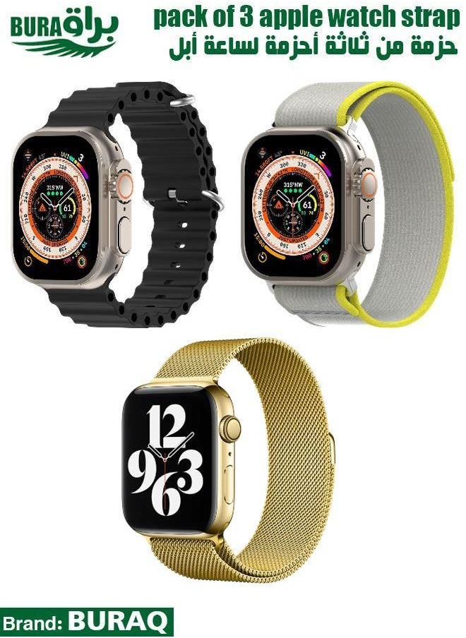 Apple Watch Band Strap For Apple Watch Ultra 2/Ultra 49mm, Series 10 46mm, 9/8/7 45mm, SE2/SE/6/5/4 44mm, 3/2/1 42mm