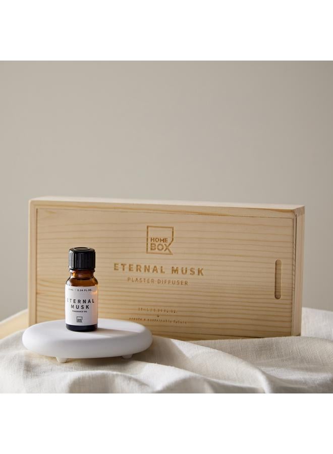 Eden Eternal Musk Fragrance Oil With Plaster Tray In Wooden Box Set 10 Ml - Image 1