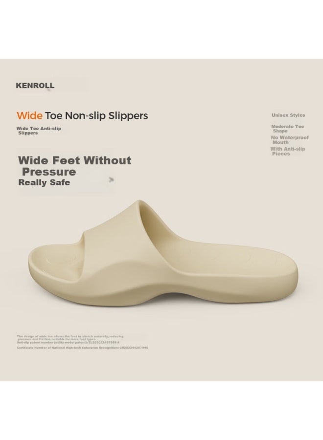 Kenroll Non-slip Slippers For Home Bathroom Lightweight Thick-soled Wide-toe Elderly Pregnant Women Four Seasons Cool Slippers - Image 1