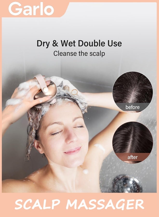 Garlo Scalp Massager Kneading Head Massager Scalp Stress Relax Portable Rechargeable Hair Massager Shower Massage Waterproof Cat Massager Scratcher,Gift for Mom Dad - Image 4
