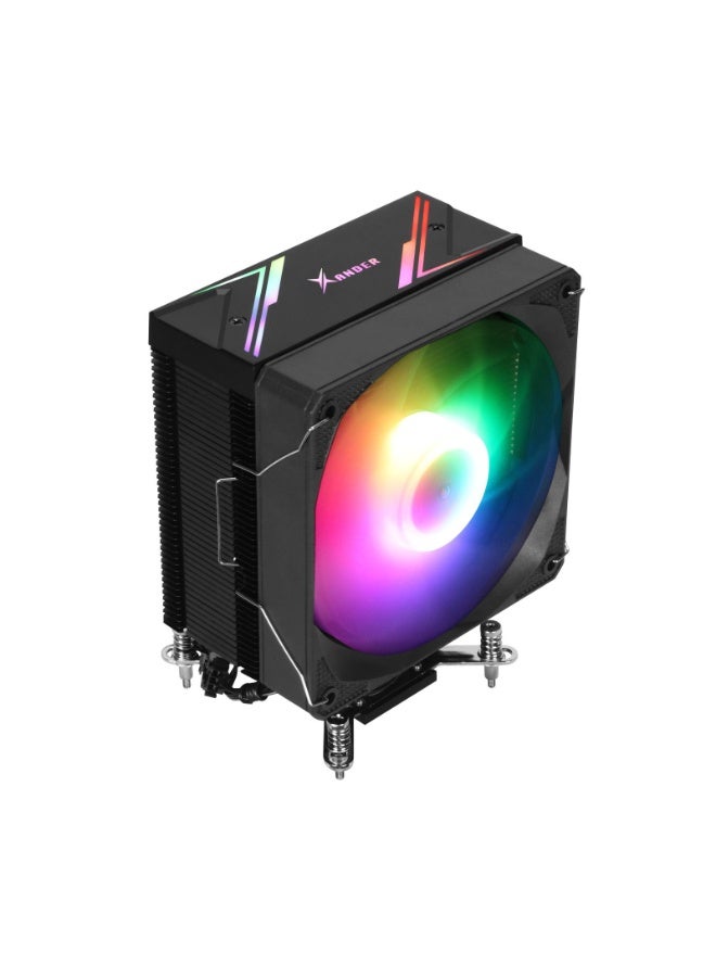 زاندر مبرد هواء لوحدة المعالجة المركزية،  ARGB 4 أنابيب حرارية، مروحة وحدة المعالجة المركزية ARGB, 120 mm - Image 1