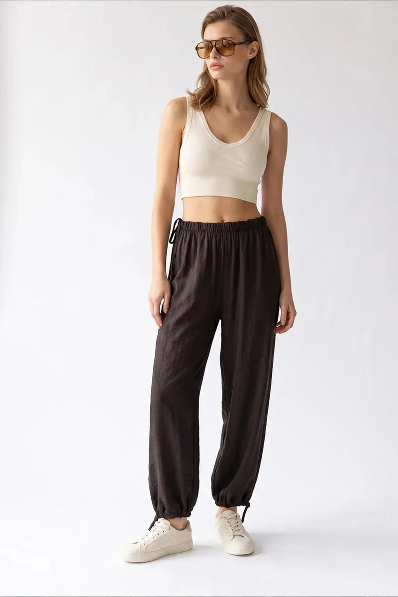 ميكسراي MIXRAY Tencel Straight-Leg Pants