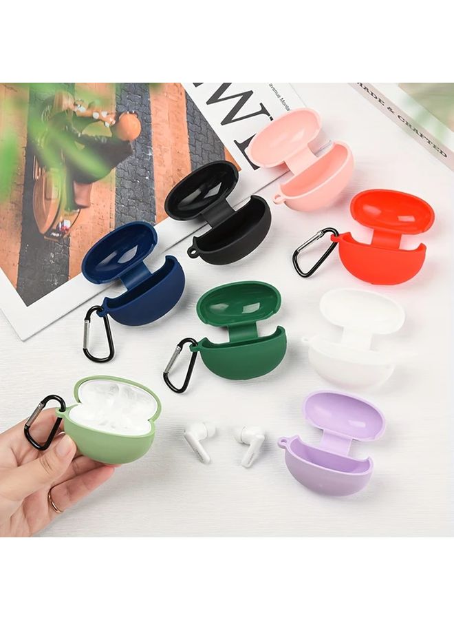 Black Bluetooth Earphone Case For Huawei Freebuds 5i Cover With Metal Hook Protective Shell - Image 4