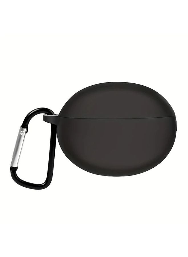 Black Bluetooth Earphone Case For Huawei Freebuds 5i Cover With Metal Hook Protective Shell - Image 1