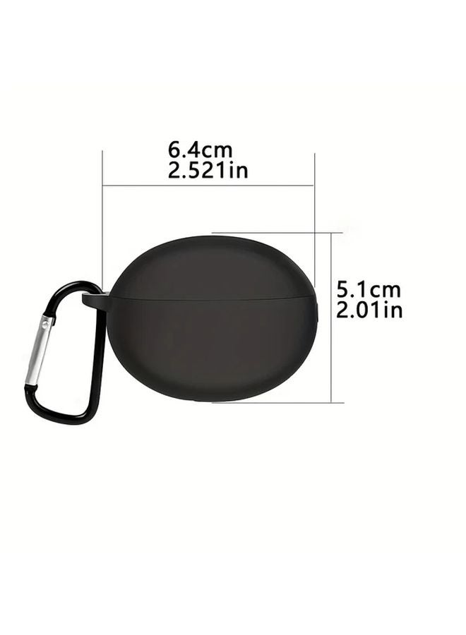 Black Bluetooth Earphone Case For Huawei Freebuds 5i Cover With Metal Hook Protective Shell - Image 3