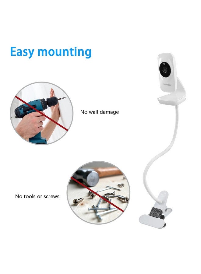 OkeMeeo 15.7 Inch Strong Gooseneck Camera Clamp Mount for Arlo Cameras and for HelloBaby Baby Monitor HB50 - Image 1