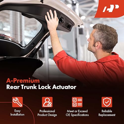 A-Premium Rear Tailgate Trunk Lid Latch Lock Actuator Compatible with Lincoln Vehicles - Town Car 2008 2009 2010 2011 4.6L - Replace# AW1A5443282AB, 8W1Z5443200A - Image 5