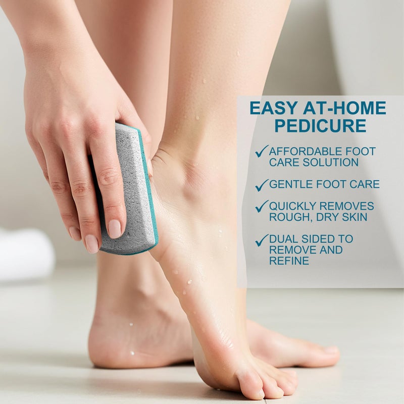 Trim Neat Feet Foot Care Implements Double-Sided Pumice Stone, Callus Remover for Feet, Foot Scrubber for Dead Skin, Exfoliating Corn Removal, Cracked Heel Repair, Pedicure Tool, 1 Count - Image 3