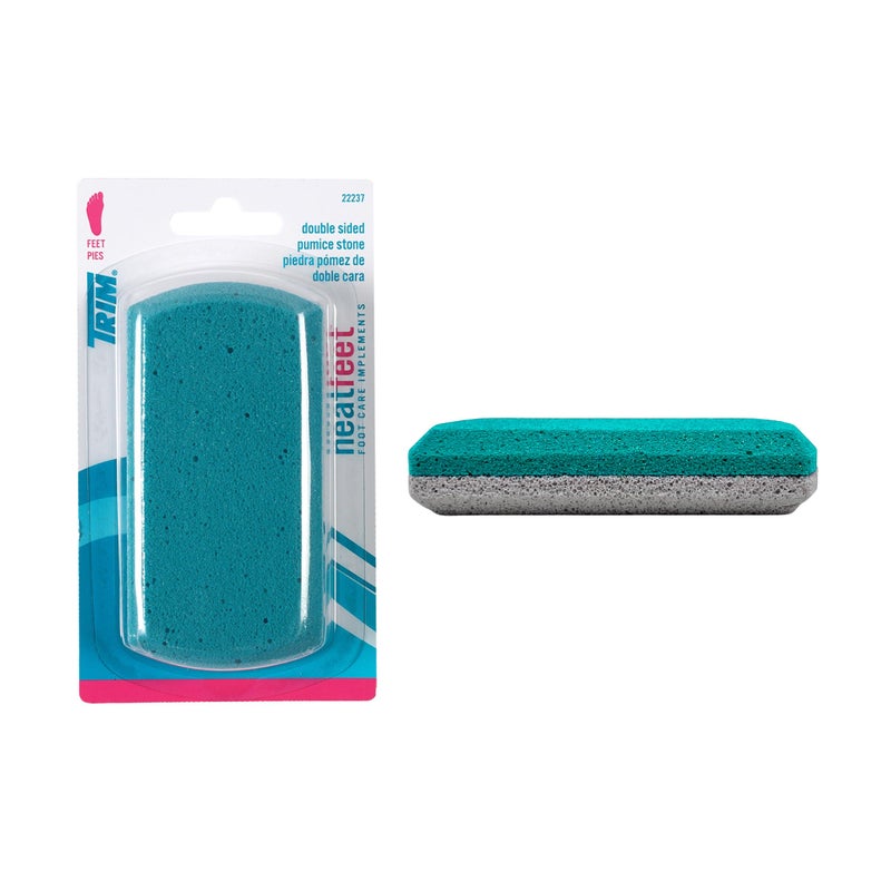 Trim Neat Feet Foot Care Implements Double-Sided Pumice Stone, Callus Remover for Feet, Foot Scrubber for Dead Skin, Exfoliating Corn Removal, Cracked Heel Repair, Pedicure Tool, 1 Count - Image 1