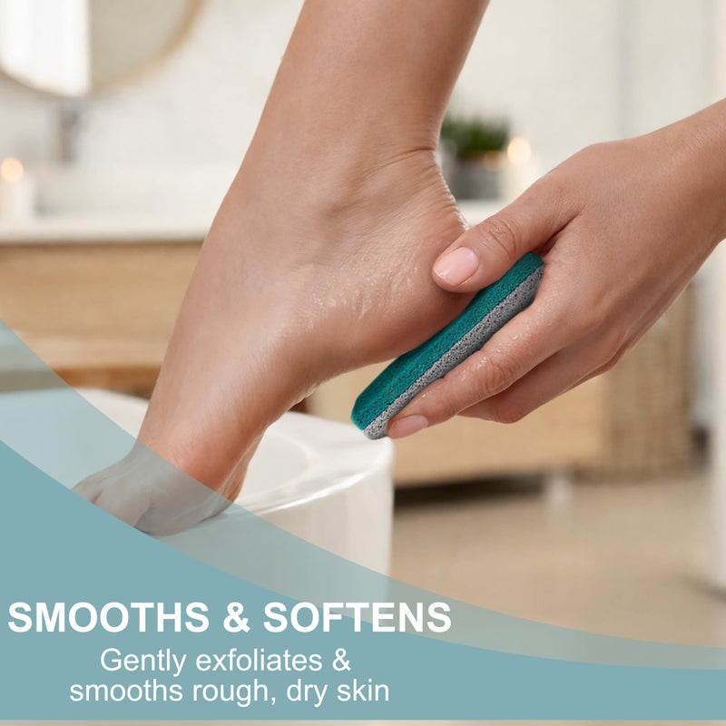 Trim Neat Feet Foot Care Implements Double-Sided Pumice Stone, Callus Remover for Feet, Foot Scrubber for Dead Skin, Exfoliating Corn Removal, Cracked Heel Repair, Pedicure Tool, 1 Count - Image 2