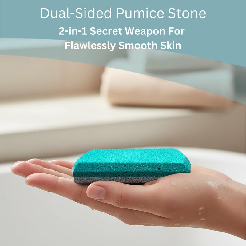 Trim Neat Feet Foot Care Implements Double-Sided Pumice Stone, Callus Remover for Feet, Foot Scrubber for Dead Skin, Exfoliating Corn Removal, Cracked Heel Repair, Pedicure Tool, 1 Count - Image 4