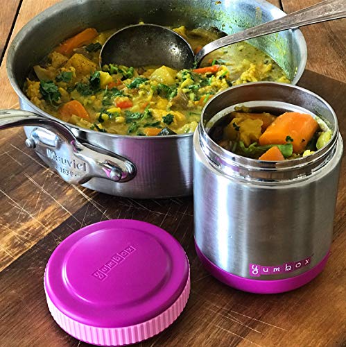 Yumbox Leak-Proof Insulated Food Jar, 14 oz (1.75 cups), Triple Insulated Stainless Steel, Keeps Food Hot for 6 Hours, Cold for 12 Hours, Wide Mouth with Removable Utensil Band, Bijoux Purple - Image 5
