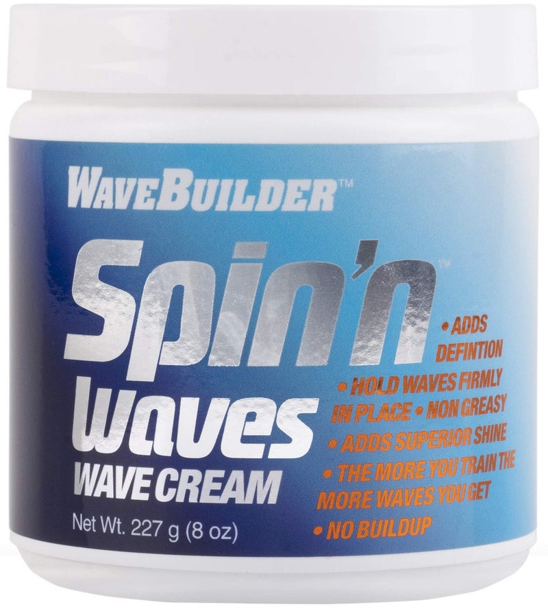 WaveBuilder Spinn Waves Wave Cream  Non Greasy Adds Superior Shine on Hair 8 oz