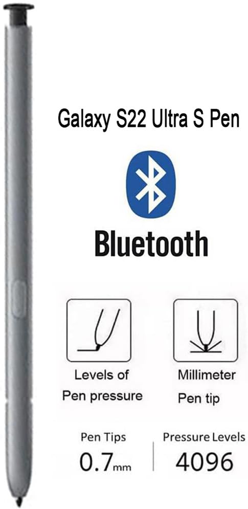 Befzygwk Galaxy S22 Ultra S Pen WithBluetooth Replacement for Samsung Galaxy S22 Ultra 5G Touch Stylus Pen, S22 S Pen Replacement + Tips/Nibs (Graphite) - Image 3