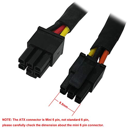 COMeap SATA Power Cable for Dell Inspiron 3653 3650 Series, SATA 15 Pin to Mini 6 Pin ATX Adapter Compatible Part No. GP2JM 15-inch(38cm) (Pack of 2) - Image 3