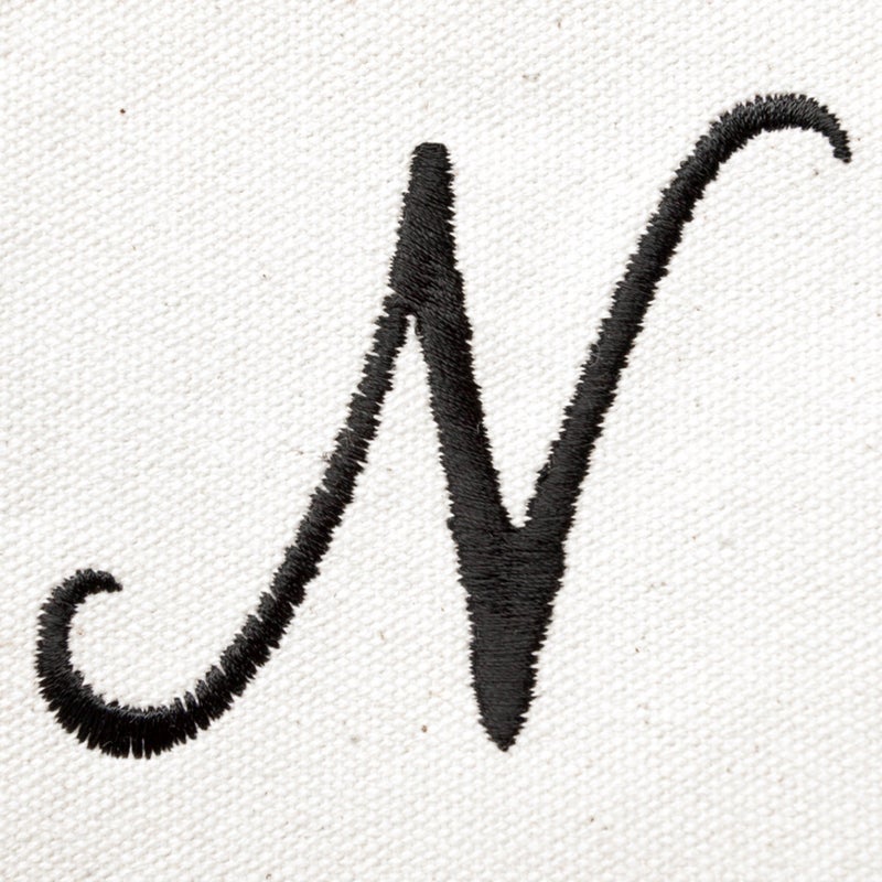 DALIX Striped Beach Bag Tote Bags Satchel Personalized Black Ballent Letter N - Image 3