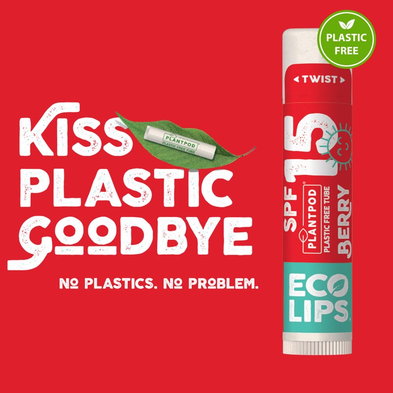 Eco Lips Broad Spectrum SPF Sun Protection Lip Balm 3-Pack with Carabiner Eco Clip (Berry, Vanilla, Mint) With Cocoa Butter & Aloe to Moisturize Lips | Made in USA - Image 4