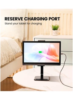 XiuWoo Tablet Stand Holder, Desktop Tablet Phone Stand with 2 Adjustable Arm and 360° Rotates, Foldable Stand Holder for Mobile Phone and Tablet  - Image 2