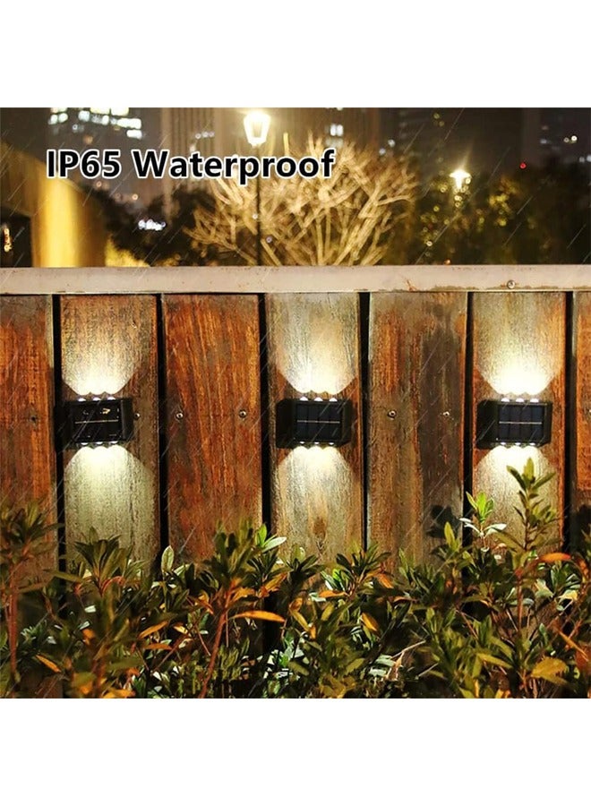 2 Pack Solar Fence Lights, 6 Small Solar Lights, LED Solar Wall Lights Outdoor, Waterproof Security Night Sensor Light for Pathway, Porch Yard, Garage Garden, Fence Walkway, Driveway (Including batteries） - Image 3