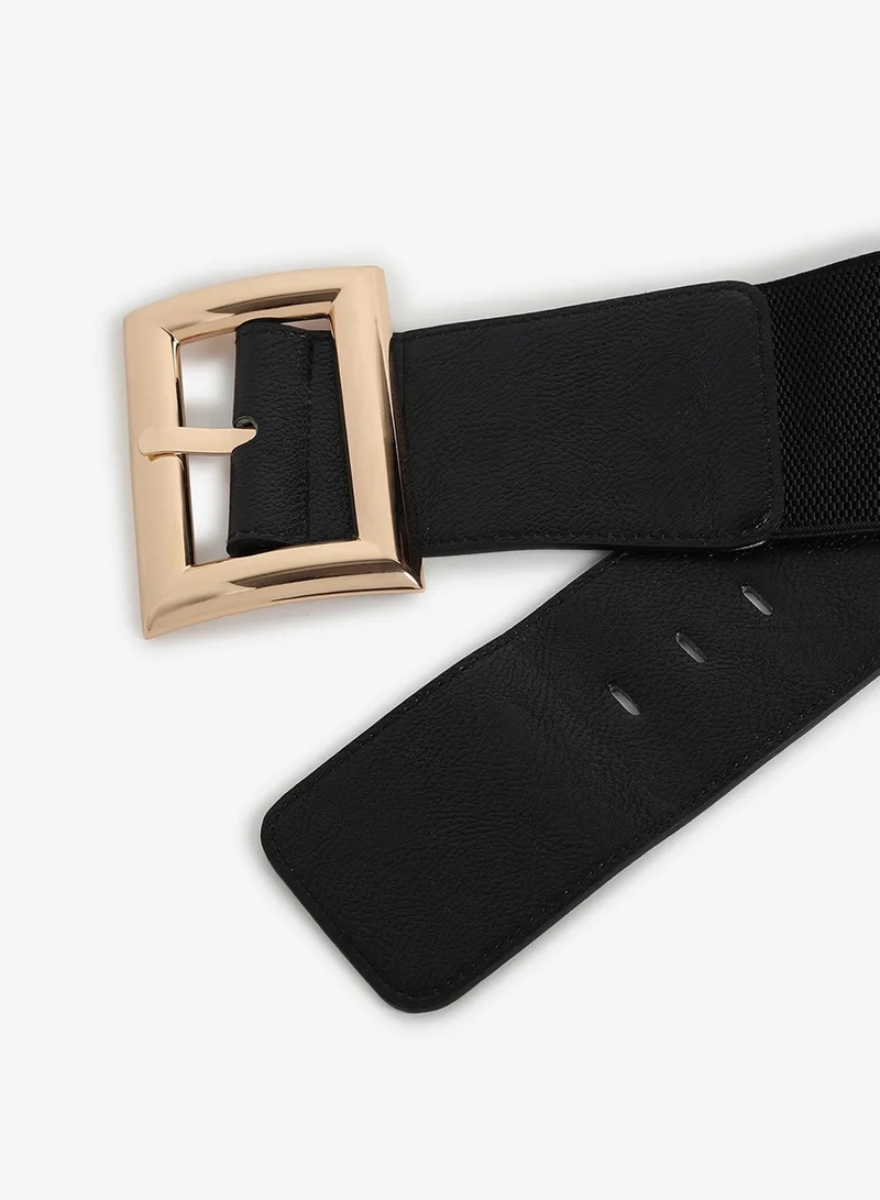 Haute Sauce Black Solid Waist Belt