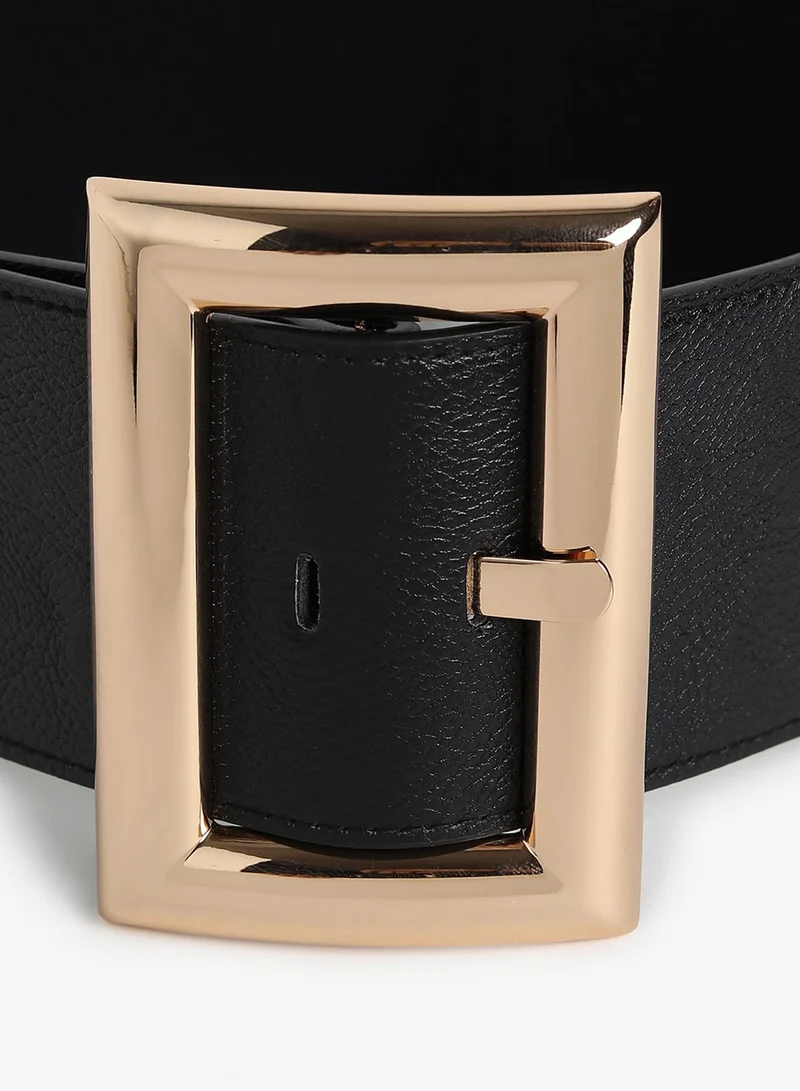 Haute Sauce Black Solid Waist Belt