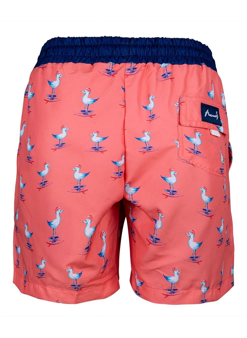 Anemoss Seagull Men Swim Shorts with Elastic Drawstring Waistband Medium - Image 2