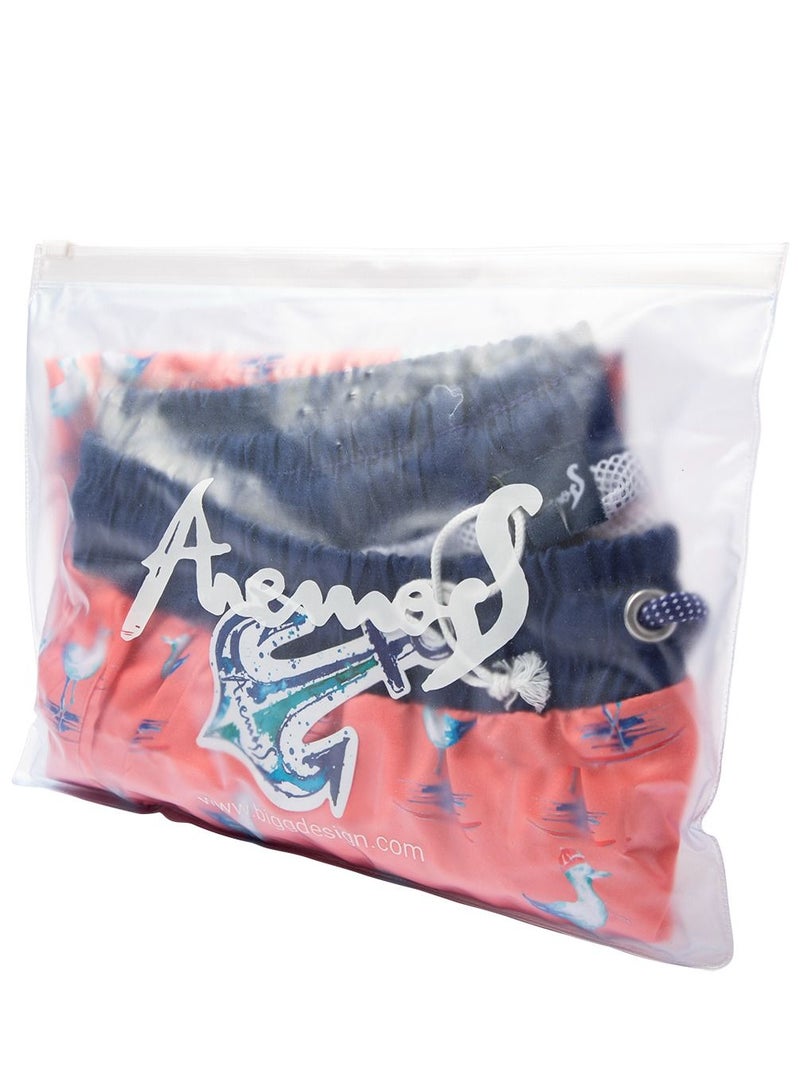 Anemoss Seagull Men Swim Shorts with Elastic Drawstring Waistband Medium - Image 3