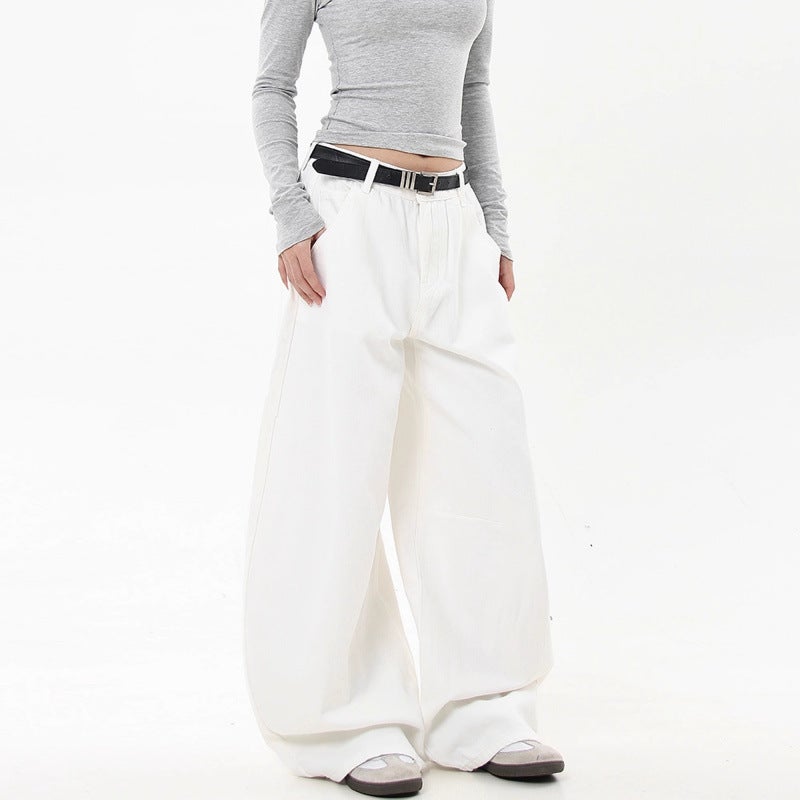 Unisex Classic Denim Jeans Loose Fit Daily Outdoor Wear - Image 1