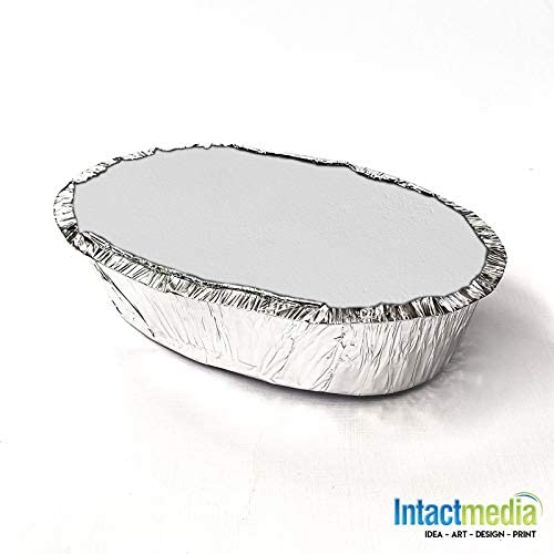 Intactmedia Aluminium Silver Foil Container 600 ml Food Storage Disposable Containers with Lid for Kitchen Pack of 25 Disposable Containers for Food Storage Kitchen - Image 3