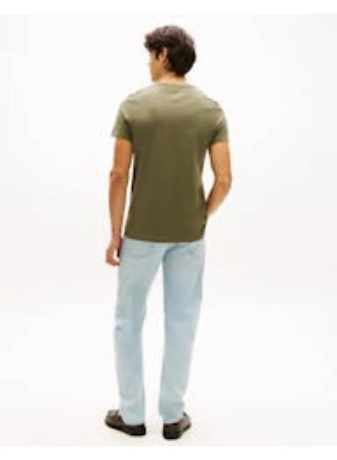 Tommy Hilfiger  Logo Embroidery Slim Jersey T-Shirt for Men | Best Price UAE