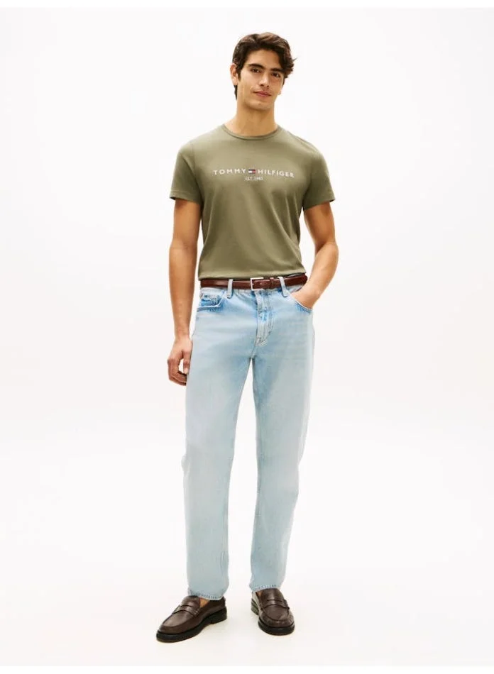 Tommy Hilfiger  Logo Embroidery Slim Jersey T-Shirt for Men | Best Price UAE