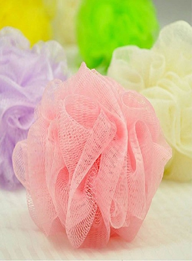 FOK Bath Shower Loofa Sponge Pouf Mesh Brush Shower Ball Exfoliating Bath Sponge-Random Color - Image 3