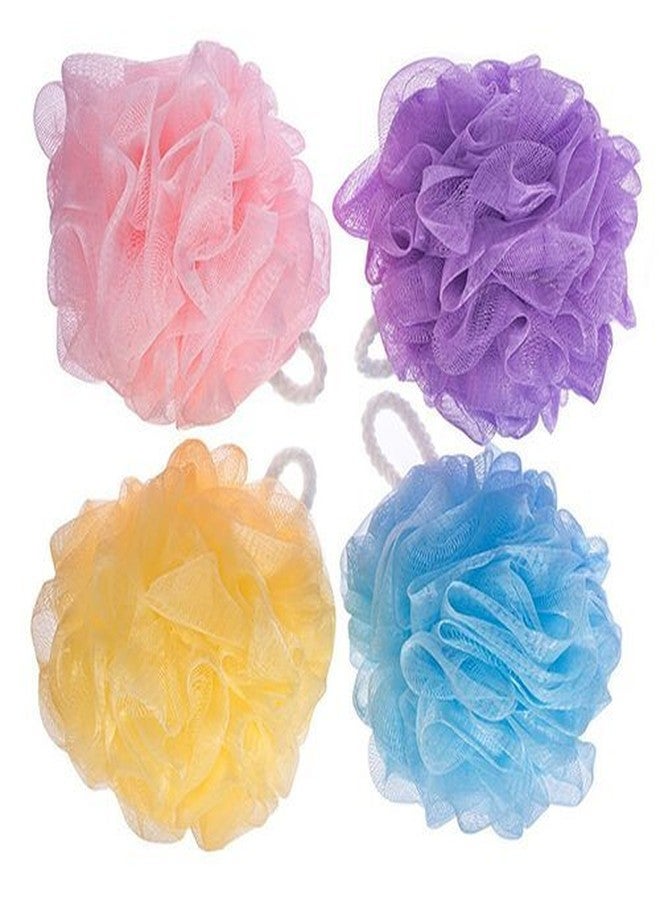 FOK Bath Shower Loofa Sponge Pouf Mesh Brush Shower Ball Exfoliating Bath Sponge-Random Color - Image 2