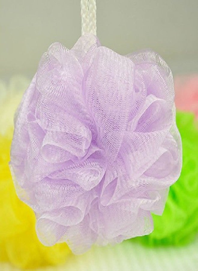 FOK Bath Shower Loofa Sponge Pouf Mesh Brush Shower Ball Exfoliating Bath Sponge-Random Color - Image 1